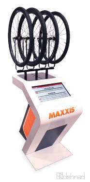 Simultaneous supply of products in physical form and using today's technologies - Exhibition Booth Design Ideas